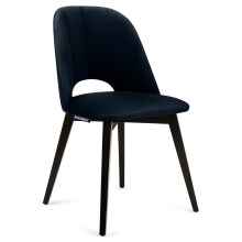 Καρέκλα τραπεζαρίας BOVIO 86x48 cm σκούρο μπλε/οξιά