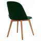Καρέκλα τραπεζαρίας RIFO 86x48 cm σκούρο πράσινο/οξιά