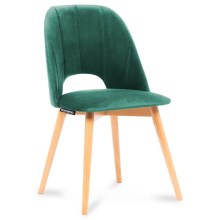 Καρέκλα τραπεζαρίας TINO 86x48 cm σκούρο πράσινο/οξιά
