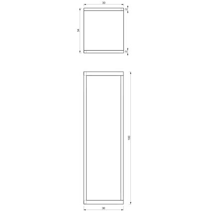 Κασπώ 100x30x34 cm λευκό