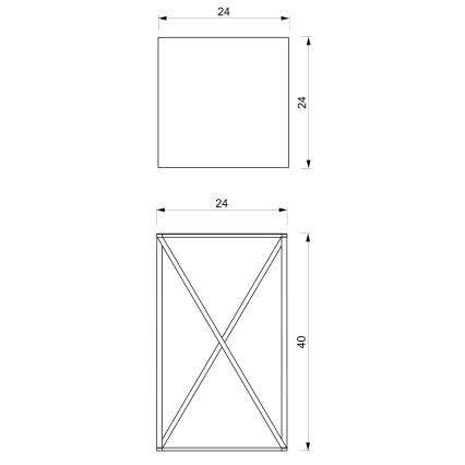 Κασπώ 40x24 cm χρυσαφί