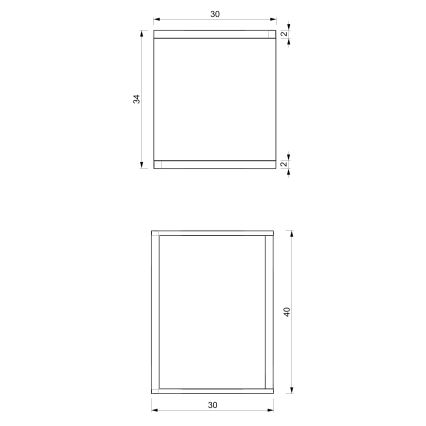 Κασπώ 40x30x34 cm λευκό