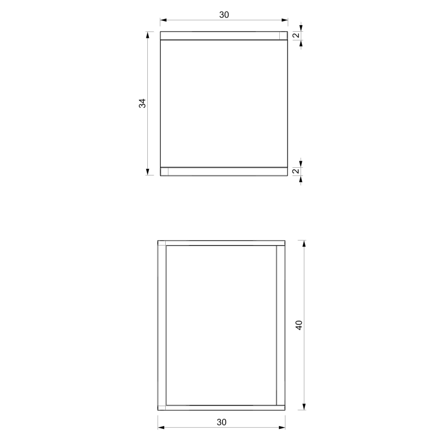 Κασπώ 40x30x34 cm λευκό
