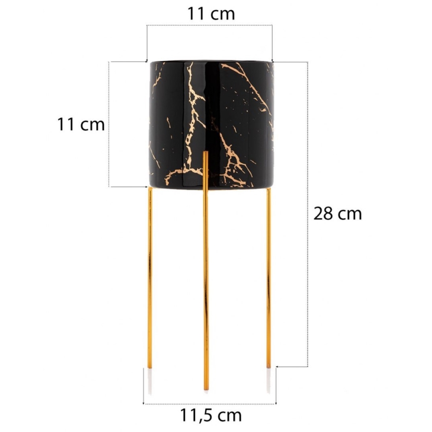 Κασπώ με βάση NILA 28x11 cm μαύρο/χρυσό