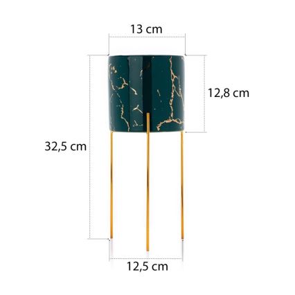 Κασπώ με βάση NILA 32,5x13 cm πράσινο/χρυσό