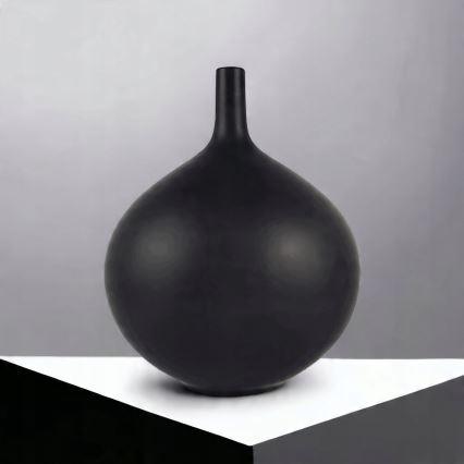 Κεραμικό βάζο 24 cm, ματ μαύρο