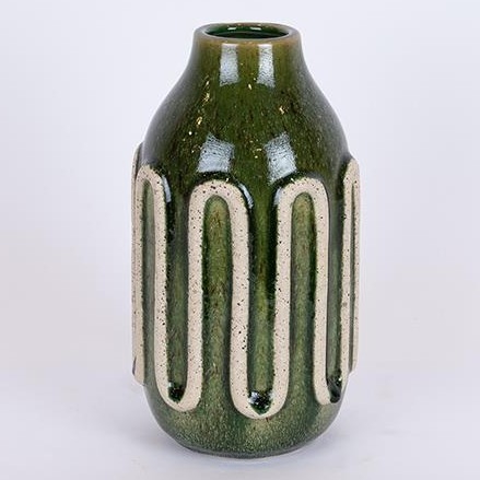 Κεραμικό βάζο 24x13 cm πράσινο