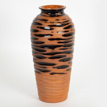 Κεραμικό βάζο 28,8x13,5 cm τούβλο/μαύρο