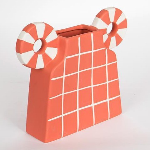 Κεραμικό βάζο 30,6x22,5 cm πορτοκαλί