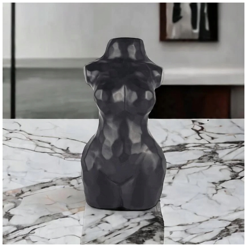 Κεραμικό βάζο 30 cm, μαύρο