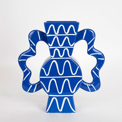 Κεραμικό βάζο 37,5x35,5 cm μπλε