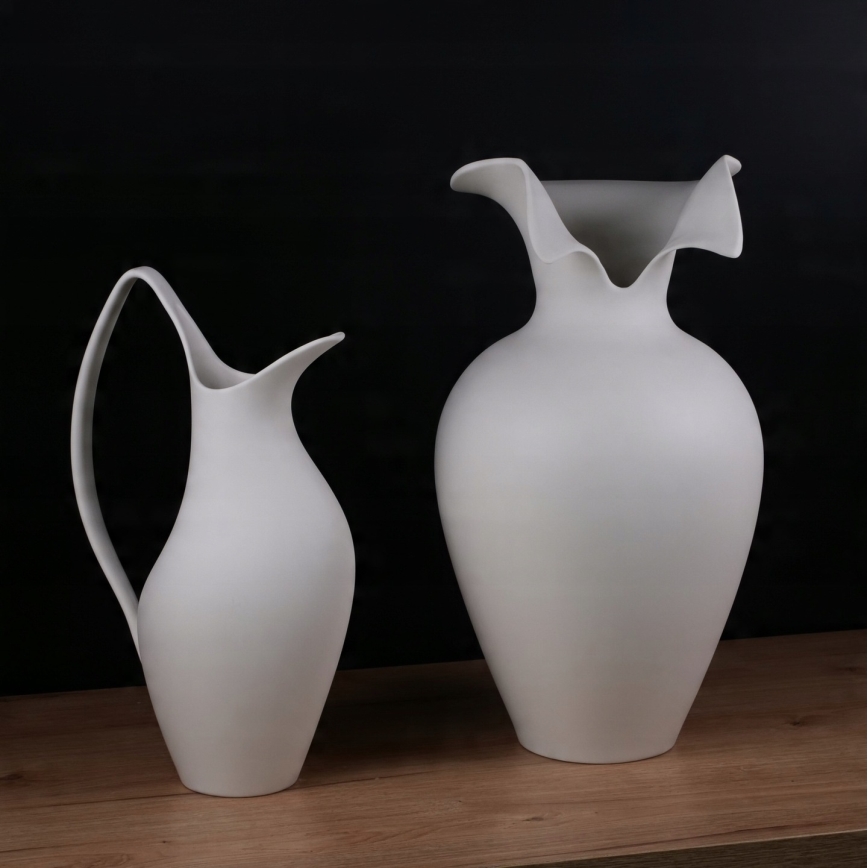 Κεραμικό βάζο 41,5x23 cm λευκό