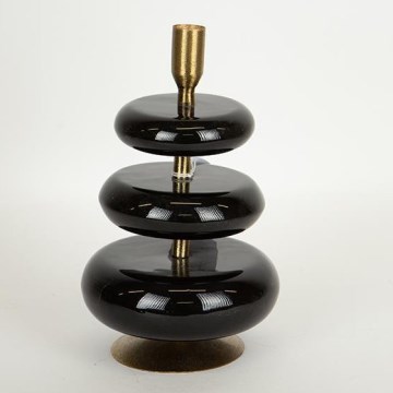 Κηροπήγιο 23x15 cm μαύρο/χρυσό