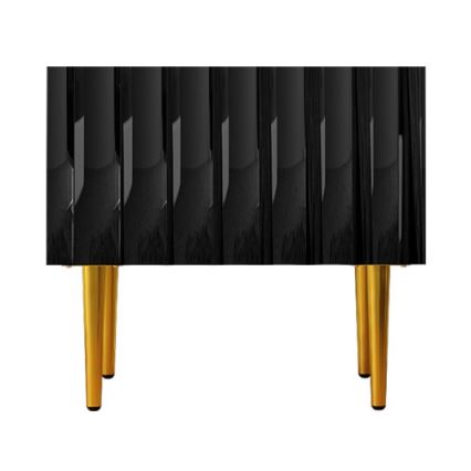 Κομοδίνο ARCOS 46x50 εκ. μαύρο/χρυσό