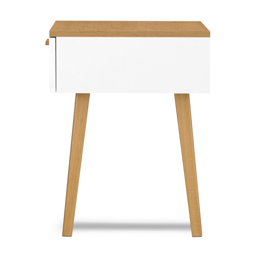 Κομοδίνο FRISK 60x48 cm δρυς/λευκό