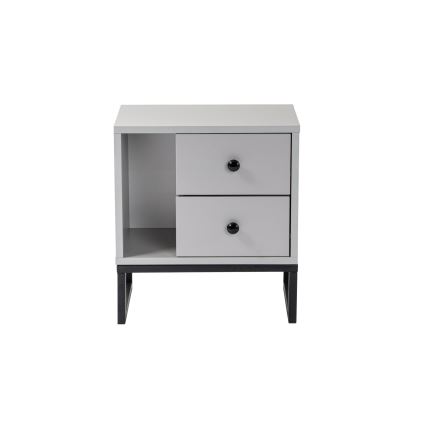Κομοδίνο GLIMMER 50x45,2 cm γκρι/μαύρο