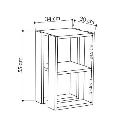 Κομοδίνο LONIE 55x30 λευκό