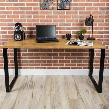 Κονσόλα BLAT 160x60 cm μαύρο/καφέ