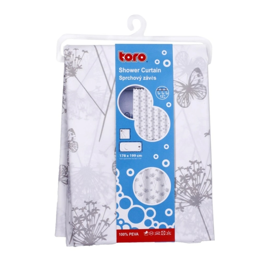 Κουρτίνα μπάνιου TORO PREMIUM 178x199 cm λουλούδια