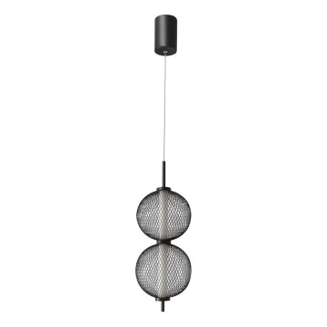 Κρεμαστό LED φωτιστικό PUMA με καλώδιο, LED/10W/230V, Ø 14 cm, μαύρο