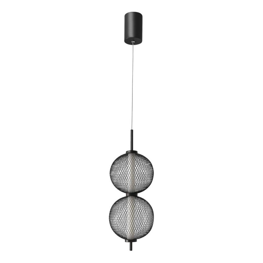 Κρεμαστό LED φωτιστικό PUMA με καλώδιο, LED/10W/230V, Ø 14 cm, μαύρο