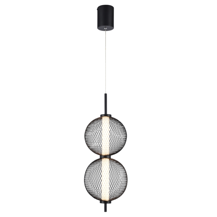 Κρεμαστό LED φωτιστικό PUMA με καλώδιο, LED/10W/230V, Ø 14 cm, μαύρο