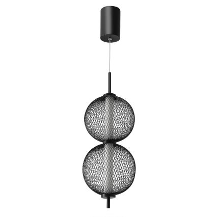Κρεμαστό LED φωτιστικό PUMA με καλώδιο, LED/10W/230V, Ø 14 cm, μαύρο