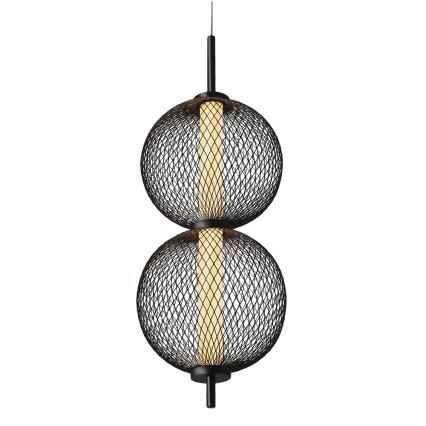 Κρεμαστό LED φωτιστικό PUMA με καλώδιο, LED/10W/230V, Ø 14 cm, μαύρο