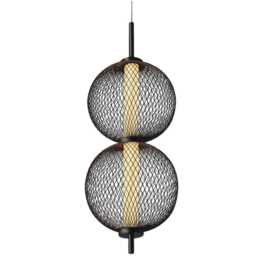 Κρεμαστό LED φωτιστικό PUMA με καλώδιο, LED/10W/230V, Ø 14 cm, μαύρο