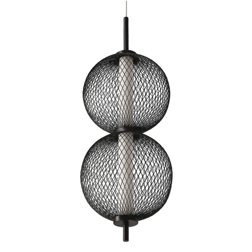 Κρεμαστό LED φωτιστικό PUMA με καλώδιο, LED/10W/230V, Ø 14 cm, μαύρο
