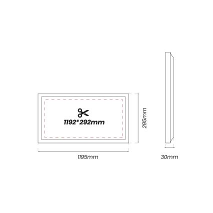 Κρεμαστό πάνελ οροφής LED LED/40W/230V 4000K 120x30 cm