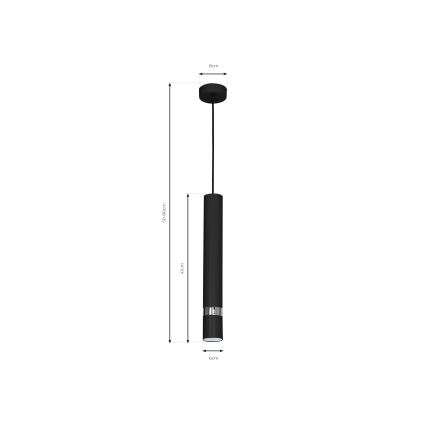 Κρεμαστό πολύφωτο JOKER 1xGU10/25W/230V μαύρο