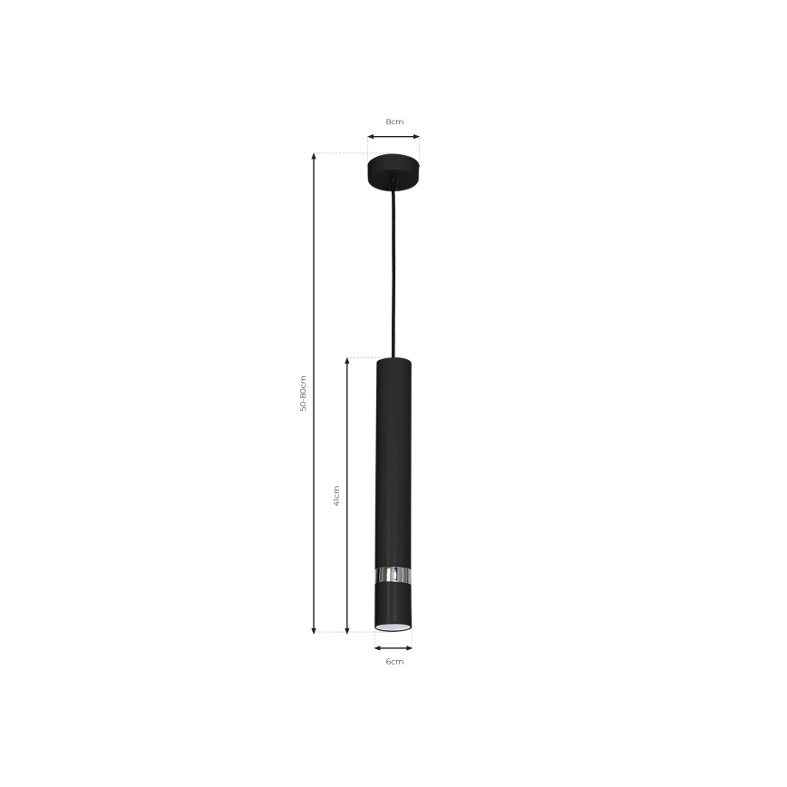Κρεμαστό πολύφωτο JOKER 1xGU10/25W/230V μαύρο