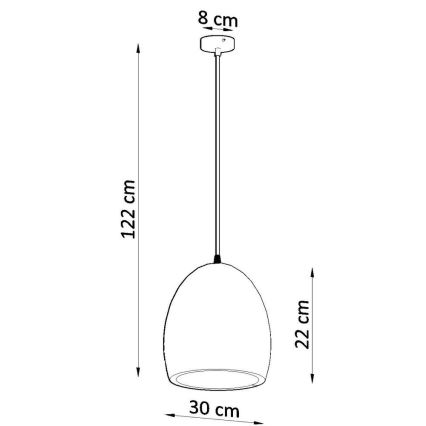 Κρεμαστό πολύφωτο με σύρμα FLAWIUSZ 1xE27/60W/230V