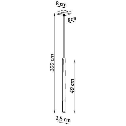 Κρεμαστό πολύφωτο με σύρμα MOSAIC 1xG9/12W/230V μαύρο/μπρονζέ