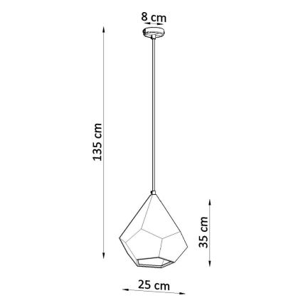 Κρεμαστό πολύφωτο με σύρμα PAVLUS 1xE27/60W/230V