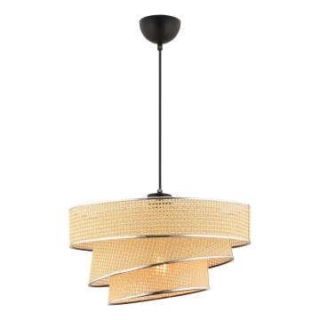 Κρεμαστό φως COUPER 1xE27/60W/230V μπεζ/γυαλιστερός χρώμα
