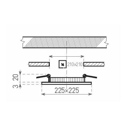 Κρεμαστό φως οροφής LED 90xLED SMD/18W/230V