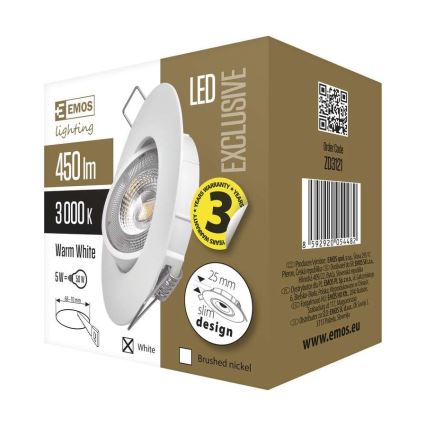 Κρεμαστό φως οροφής LED EXCLUSIVE LED/5W/230V 3000 K λευκό