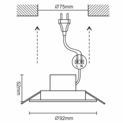 Κρεμαστό φως οροφής μπάνιου LED LED/7W/230V 3000K ασήμι IP44