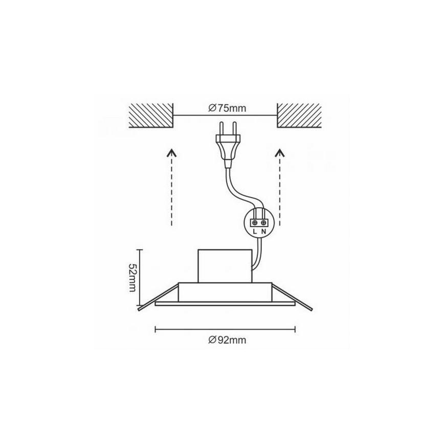 Κρεμαστό φως οροφής μπάνιου LED LED/7W/230V 4000K ασήμι IP44