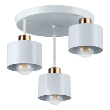 Κρεμαστό φωτιστικό 3xE27/35W/230V διάμετρος 30 cm λευκό/χρυσό