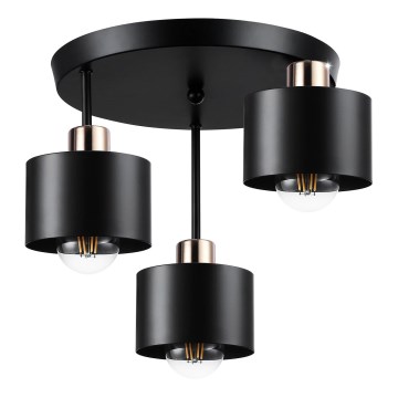Κρεμαστό φωτιστικό 3xE27/35W/230V διάμετρος 30 cm μαύρο/χρυσό