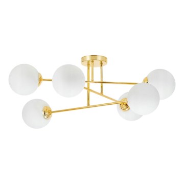 Κρεμαστό φωτιστικό 6xE27/35W/230V διάμετρος 80 cm χρυσό
