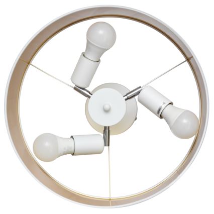 Κρεμαστό φωτιστικό ALBA 3xE27/15W/230V λευκό/χρυσαφί