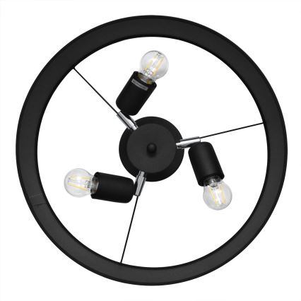 Κρεμαστό φωτιστικό ALBA 3xE27/15W/230V μαύρο