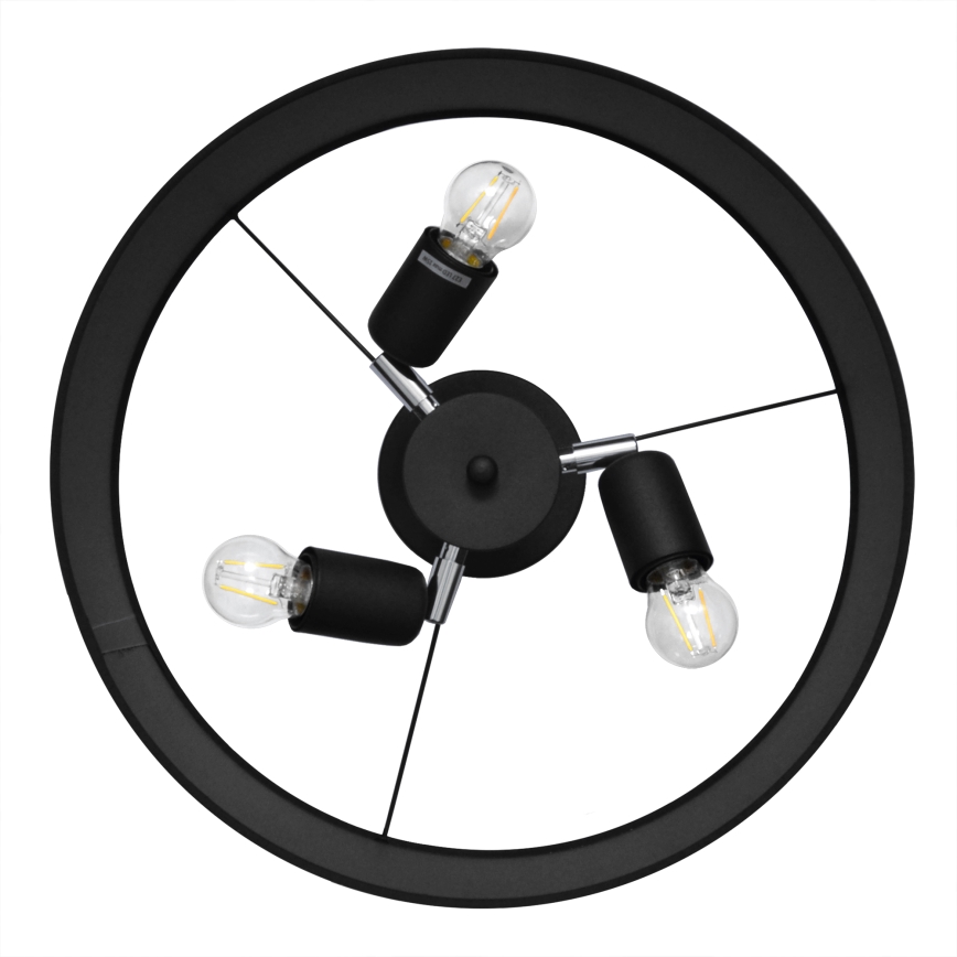 Κρεμαστό φωτιστικό ALBA 3xE27/15W/230V μαύρο