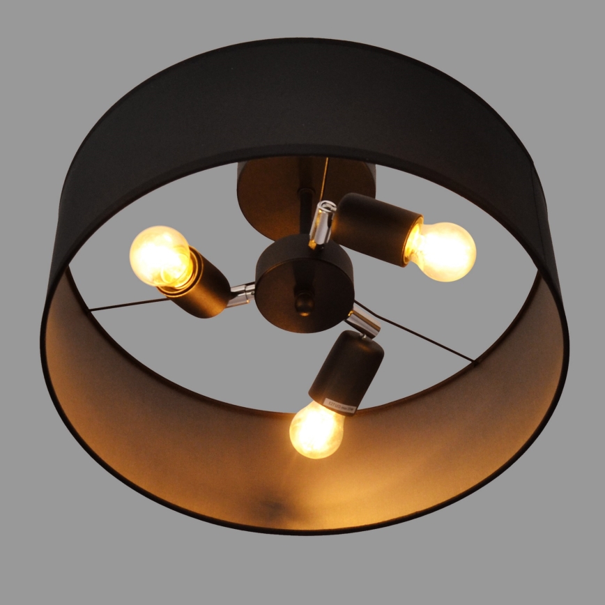 Κρεμαστό φωτιστικό ALBA 3xE27/15W/230V μαύρο
