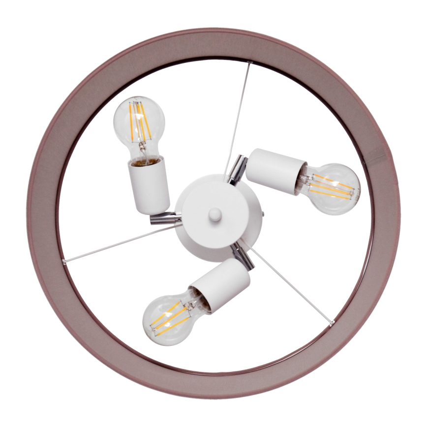 Κρεμαστό φωτιστικό ALBA 3xE27/15W/230V ροζ