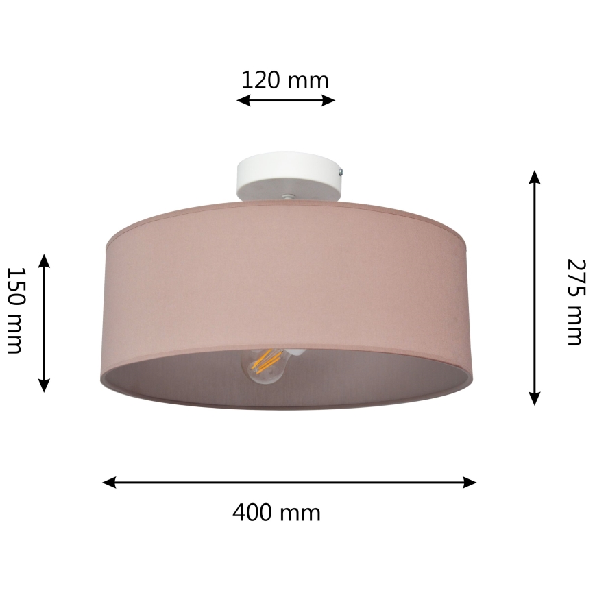 Κρεμαστό φωτιστικό ALBA 3xE27/15W/230V ροζ